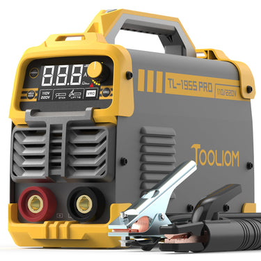 195A Stick Welder TOOLIOM - 110/220V Dual Voltage Lift TIG Welder LCD Display IGBT Inverter with Hot Start/Arc Force Adjustable and VRD Optional Welding Machine, fits 5/32inch Welding Rods